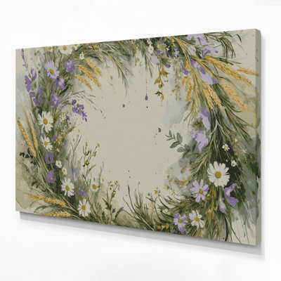 «Farm Farm Garland», art mural sur toile beige