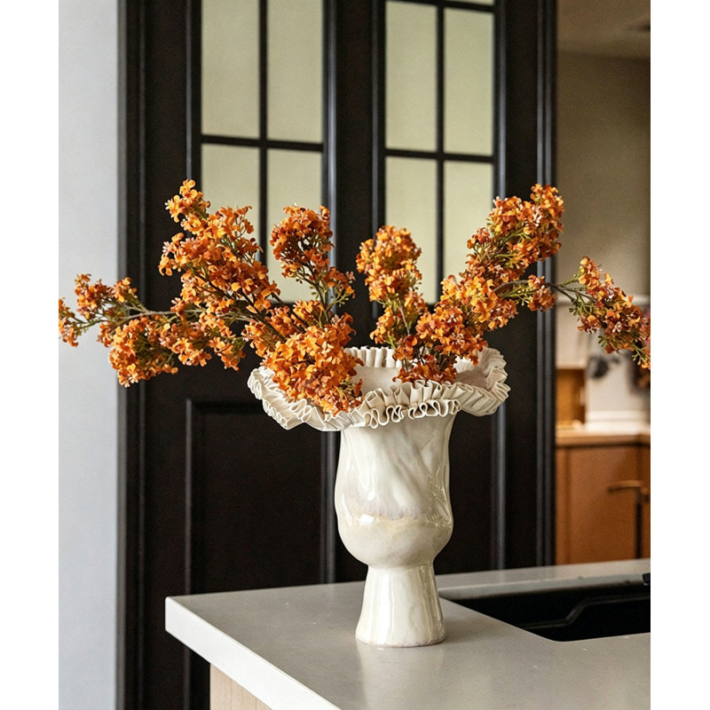 Vases de table en céramique/porcelaine à tulipe blanche