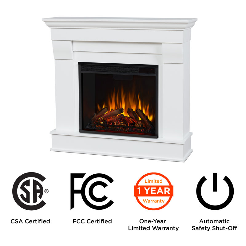 Chateau 41" Electric Fireplace by Real Flame, Dark Walnut