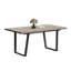Table de salle à manger de 62,9 pouces en bois aggloméré rectangulaire, au design simple et moderne, pour 6 personnes, parfaite pour la cuisine et la salle à manger