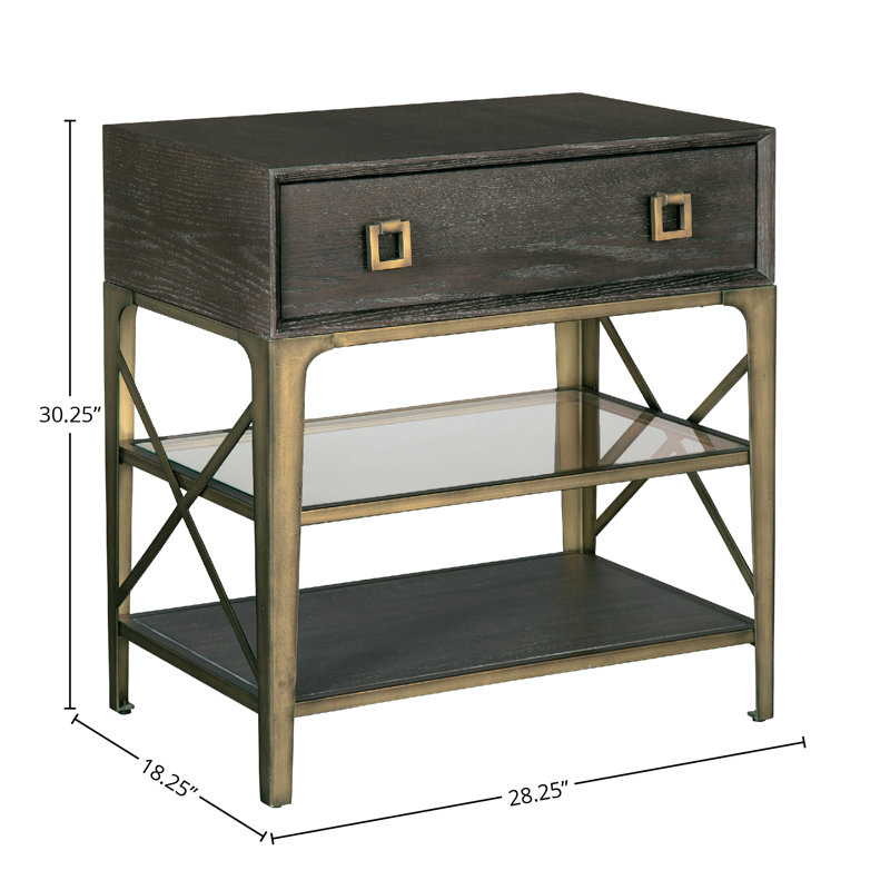 Parkhurst Single Drawer Nightstand, Edgewater Finish
