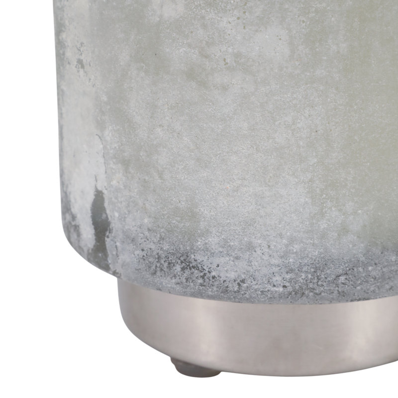 Bougie ronde moderne en verre sur base pour bibliothèque - Bougie parfumée décorative pour table basse, chambre à coucher ou salon - 5 po