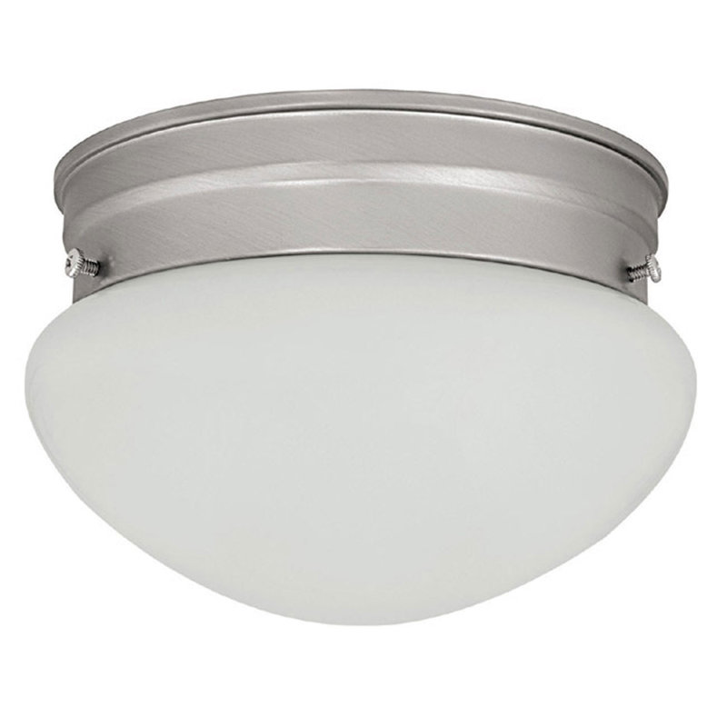 Plafonnier encastré 9 po 2 lumières Harrington, Nickel mat