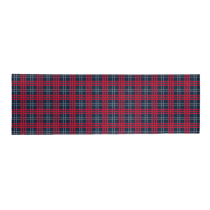 Tapis à carreaux bleu, Tapis de couloir 2 pi 6 po x 8 pi