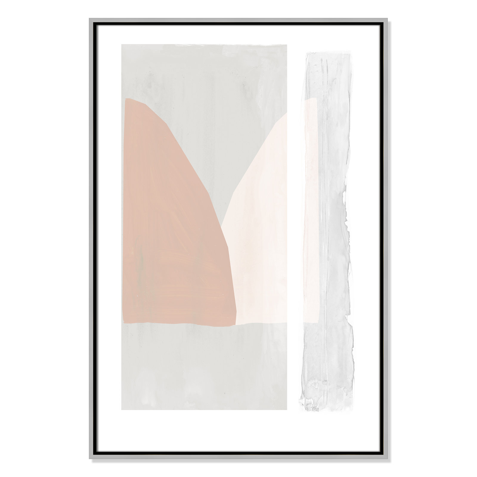 Soft and Light - Painting Print, Silver Framed Canvas, 37.5" H x 25.5" W x 2" D
