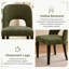 Chaise de salle à manger rembourrée sans accoudoirs avec dossier haut (ensemble de 6)-1991556925