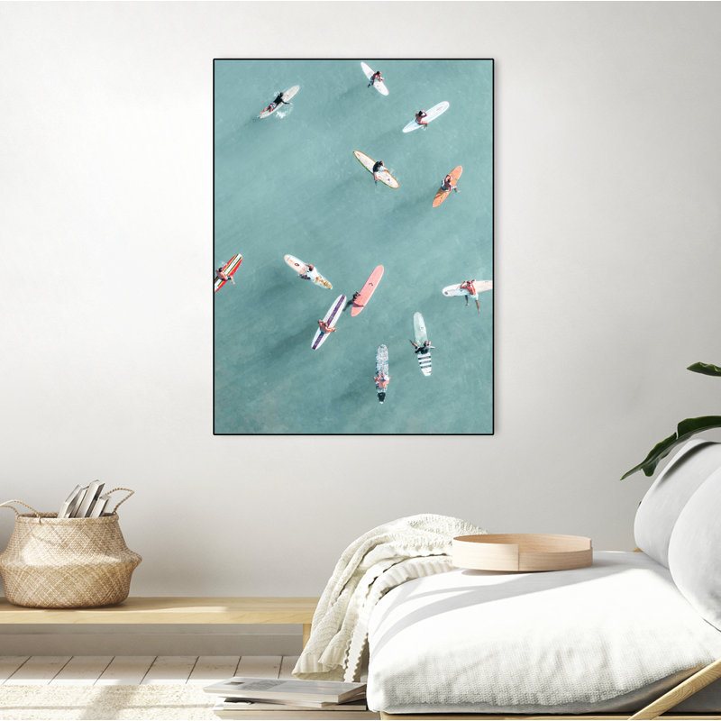 Surfers Ii' Framed Canvas, 24" H x 18" W