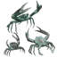 Small, Medium, and Large Crab Statue Set