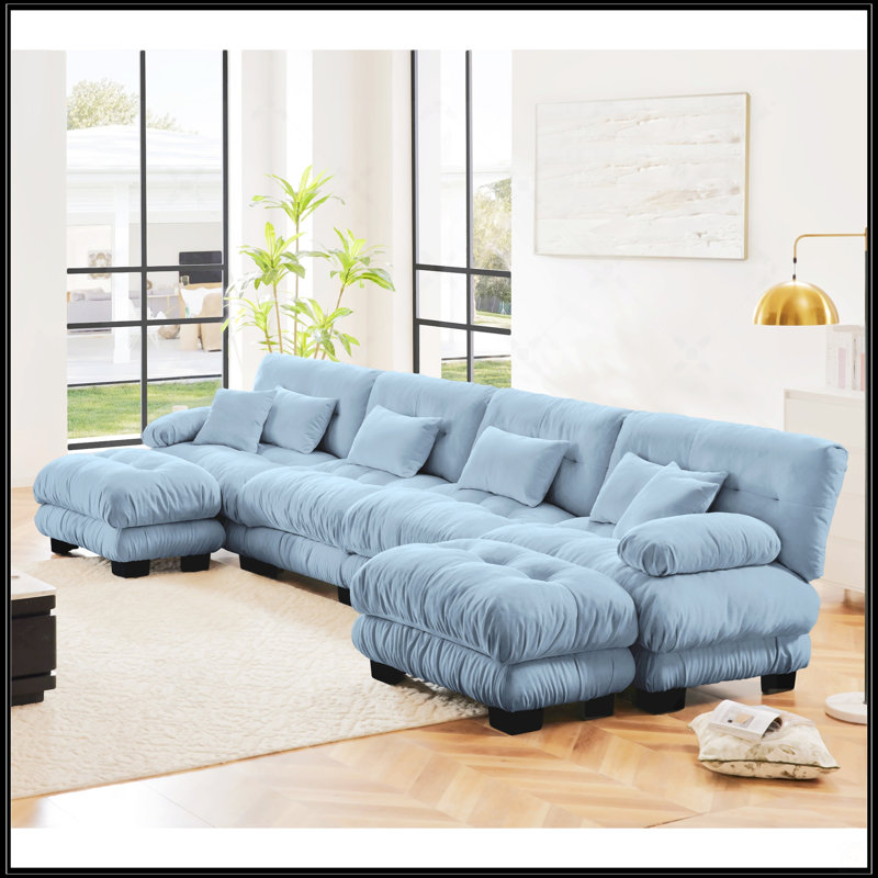 Modular Sectional Sofa, Blue