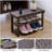 (2 Pack) 6-9 Pair Capacity Natural Bamboo Shoe Bench, 3-Tier Storage Stool, Entryway/Bed End Seating Bench-1646332491