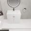 Meuble-lavabo autoportant avec lavabo en résine