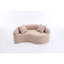 Canapé modulaire courbé en S: double profondeur-1334427504