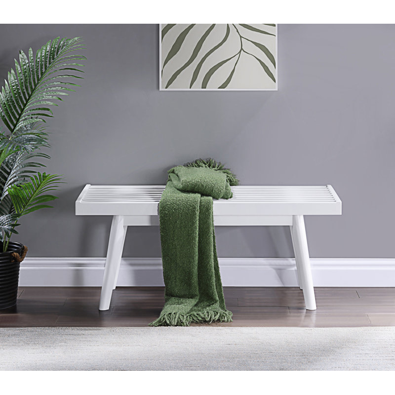 Banc à lattes, banc d'entrée, 17.53" H x 41.36" W x 16.51" D