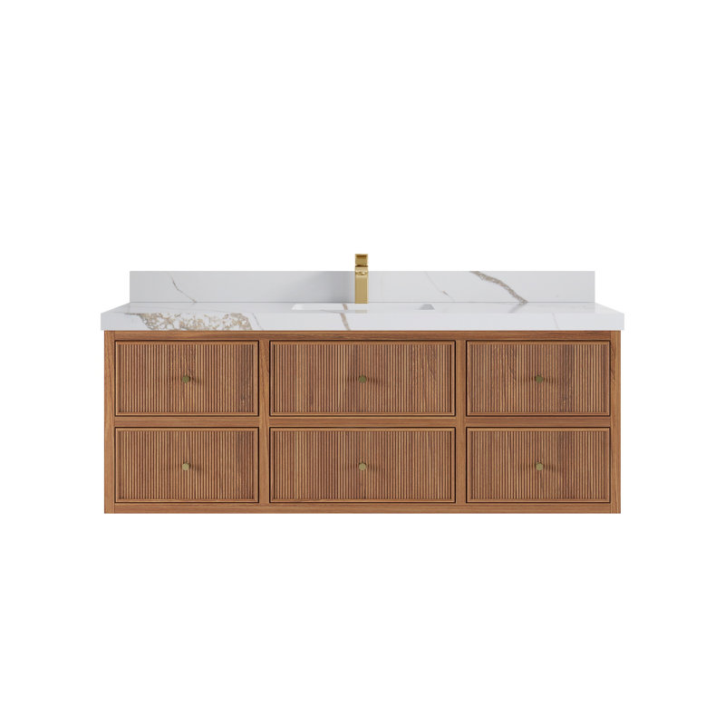 60'' Single Bathroom Vanity with Quartz Top