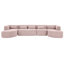 Canapé modulaire Boneless avec deux chaises longues courbées et cinq coussins de dossier-126758060