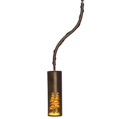 Luminaire suspendu cylindrique 1 lumière Tall Pines