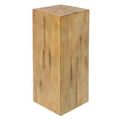 Table de bout d'apparence en bois, hauteur de 34,53 po, caractéristique de sélection de couleur naturelle, adaptable à l'intérieur et à l'extérieur, se combinant avec d'autres articles de décoration pour une table de présentation décorative d'aspect bois
