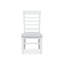Chaise d'appoint blanche rembourrée-116488700
