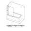 80*140*0.6cm, Easily installed tempered glass bathtub folding screen-727340295