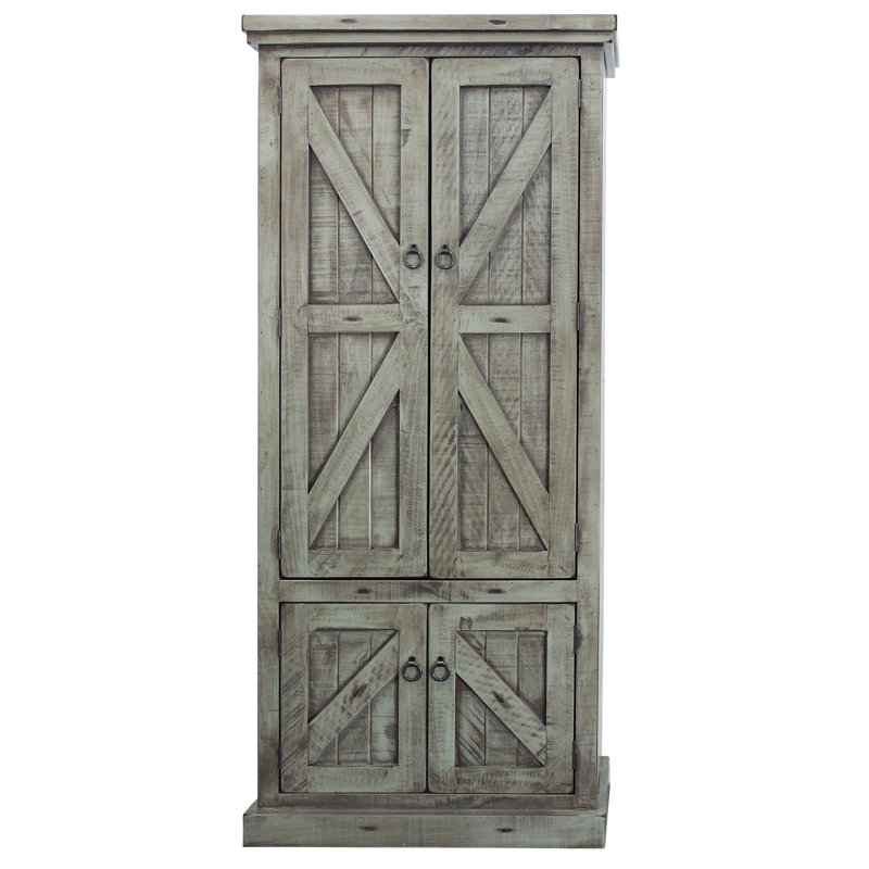 Armoire garde-manger 75 po Zimmerman, Bleu pâle rustique