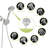 Shower With 4.7" Rainfall Showerhead & 8 Hand Dual Head Rain And Handheld-120951941