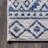 Tybalt Moroccan HYPE Boho Vintage Tribal Cream/Blue Rug-40176436
