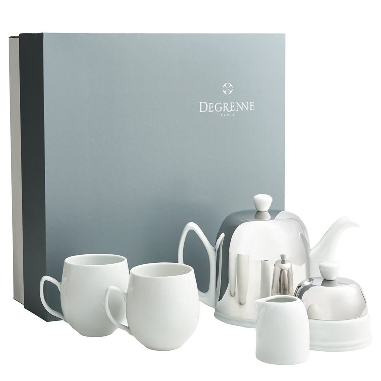 6pc Vanilla Cream Kitchenware Set with Tea, Coffee and Sugar