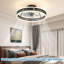 Ventilateur de plafond à DEL à profil bas mat 19,7 pouces avec télécommande à intensité variable avec télécommande pour salle à manger et chambre à coucher-1284326791