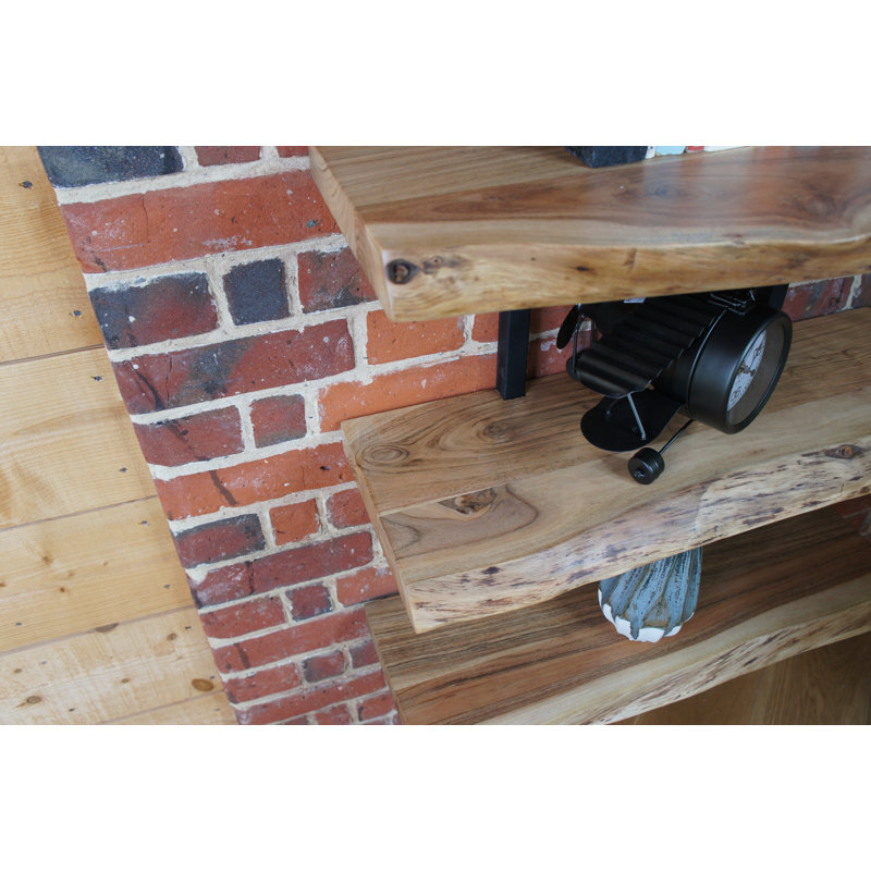 Akien 4 Piece Floating Shelf with Live Edge