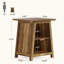 Rustic 3-Tier End Table With Storage – Vintage Wood Finish