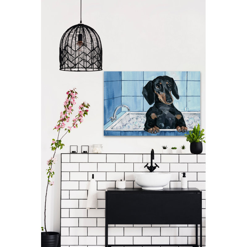 «I Just Had a Bath», reproduction d'art sur toile tendue, H 20 po x l 30 po x 1,5 po