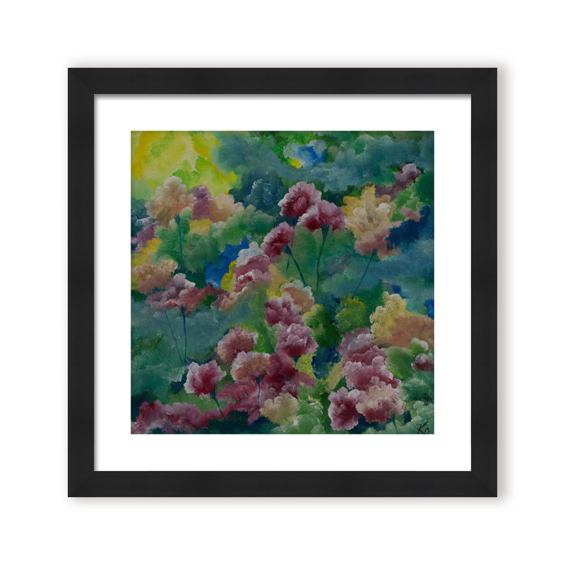 Nature Inspired "Petals of Spring" Canvas Wall Art By , 12" H x 12" W, Framed Print, Gold