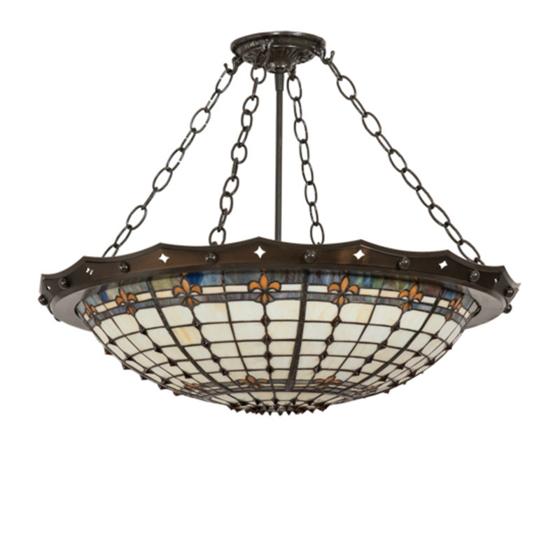 Fleur-de-Lite 4 - Light Semi Flush Mount
