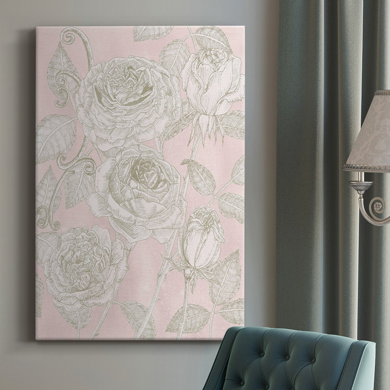 " Blooming Roses I " Painting Print, 18" H x 12" W x 1.5" D