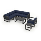 Avion 8 Piece Sectional Seating Group with Sunbrella Cushions