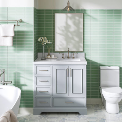 Meuble-lavabo simple avec plateau Abshire 37