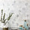 Hexagon Marble Mosaic Tile in White/Gray