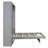 Ashen Murphy Bed with Shelves, Wardrobe & LED Light-115825684-121422759