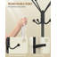 Coat Rack, Coat Stand with 12 Hooks for Small Space, Coats Tree with Large Storage Basket and 1 Shelf for Bag Jacket Hats, Hallway, Living Room, Bedroom, Office-575788170