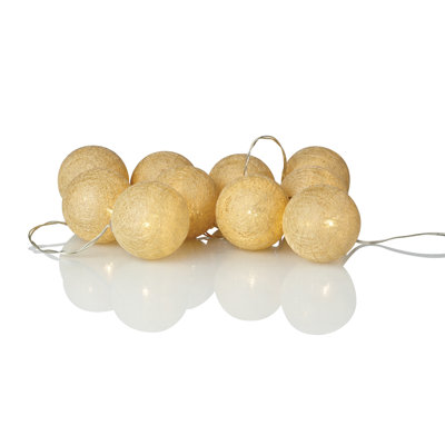 2.3cm LED Battery Powered 10 - Bulb Paper Lantern String Light