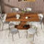 Ensemble de table de salle à manger 70,87 po Multifonctionnel, ensemble de salle à manger à piédestal extensible avec chaises-1615287704-1615287710
