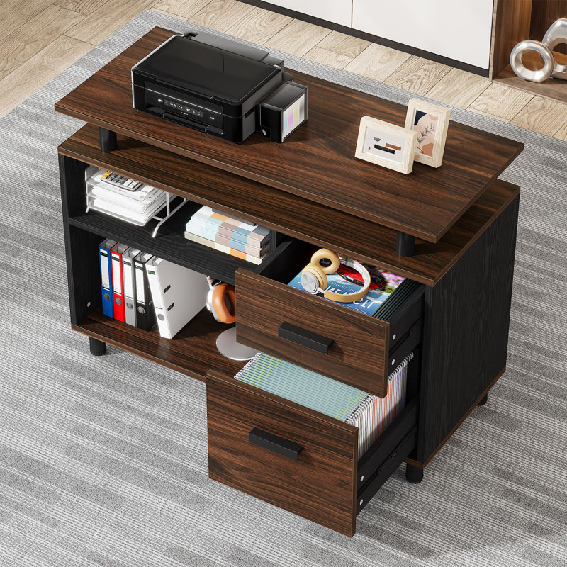 63'' W Executive Desk With File Cabinet For Home Office,L-Shaped Computer Desk Business Furniture Set Home Office Workstation