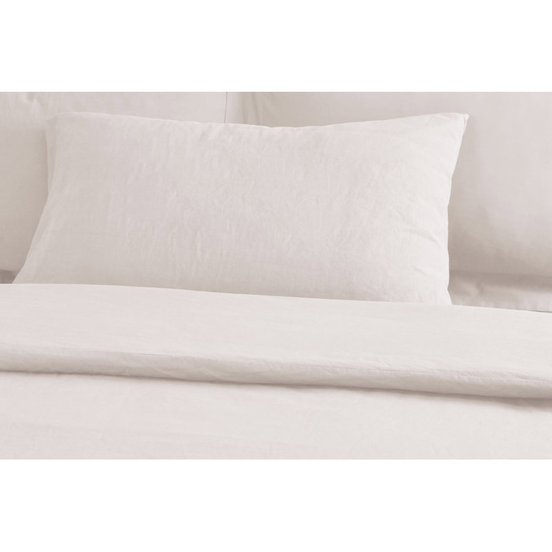 Eddye 100% Cotton Machine Woven Pillowcase - Set of 2, Natural