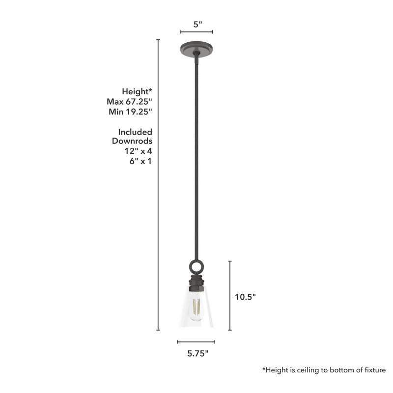 Klein 1 Light Glass Cone Pendant, Mini, Noble Bronze