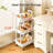 Versatile 3-tier Rolling Cart: Lightweight, Lockable Wheels, And Easy Assembly For Living Room,bedroom,office