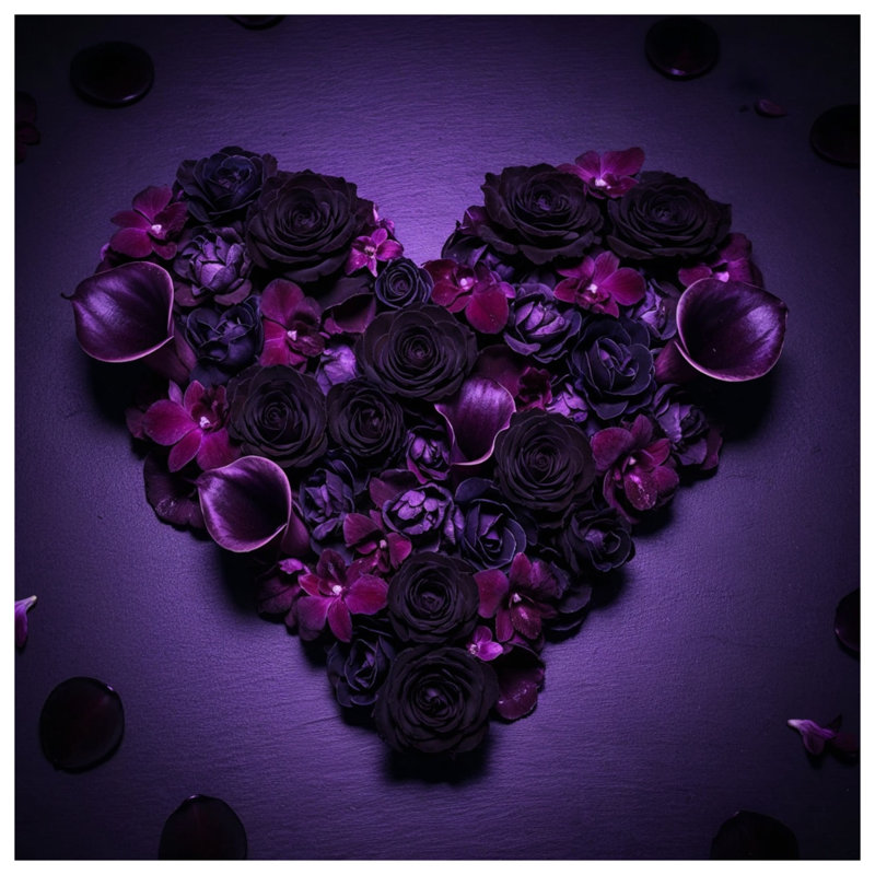 Édredon mauve à motif floral mauve, Très grand lit