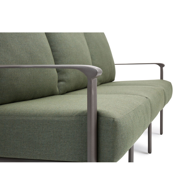 Outdoor 3 - Seat Patio Sofa, Green, Brown
