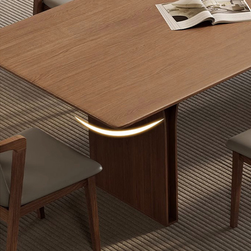 Ensemble de salle à manger rectangulaire en bois massif Minimalist, H 29,5 po x L 78,7 po x l 35,4 po