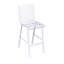 Ensemble de 2 chaises à hauteur de comptoir en acrylique transparent et chrome