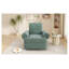 Mint Green Chenille Manual Recliner Swivel Rocker Chair with Rolled Arms